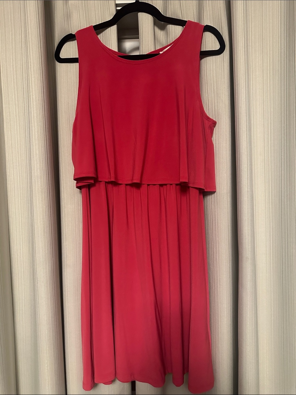 Sleeveless Layered Pink Women's Dress